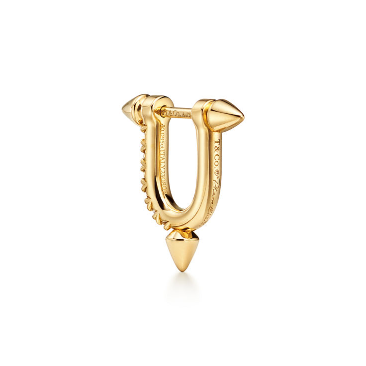 Tiffany Titan by Pharrell Williams:Kleine Ohrringe in Gold mit Diamanten Bildnummer 9