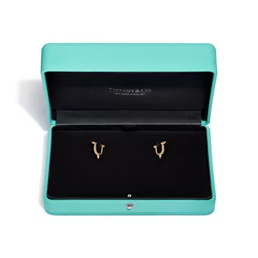 Tiffany Titan by Pharrell Williams:Small Earrings in Gold with Diamonds, 7