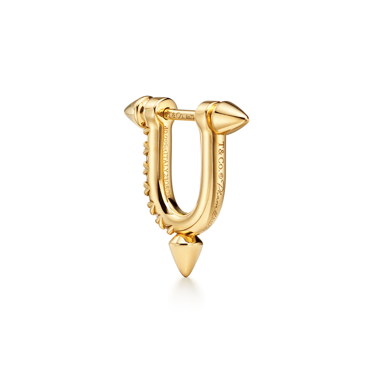 Tiffany Titan by Pharrell Williams:Kleine Ohrringe in Gold mit Diamanten Bildnummer 6