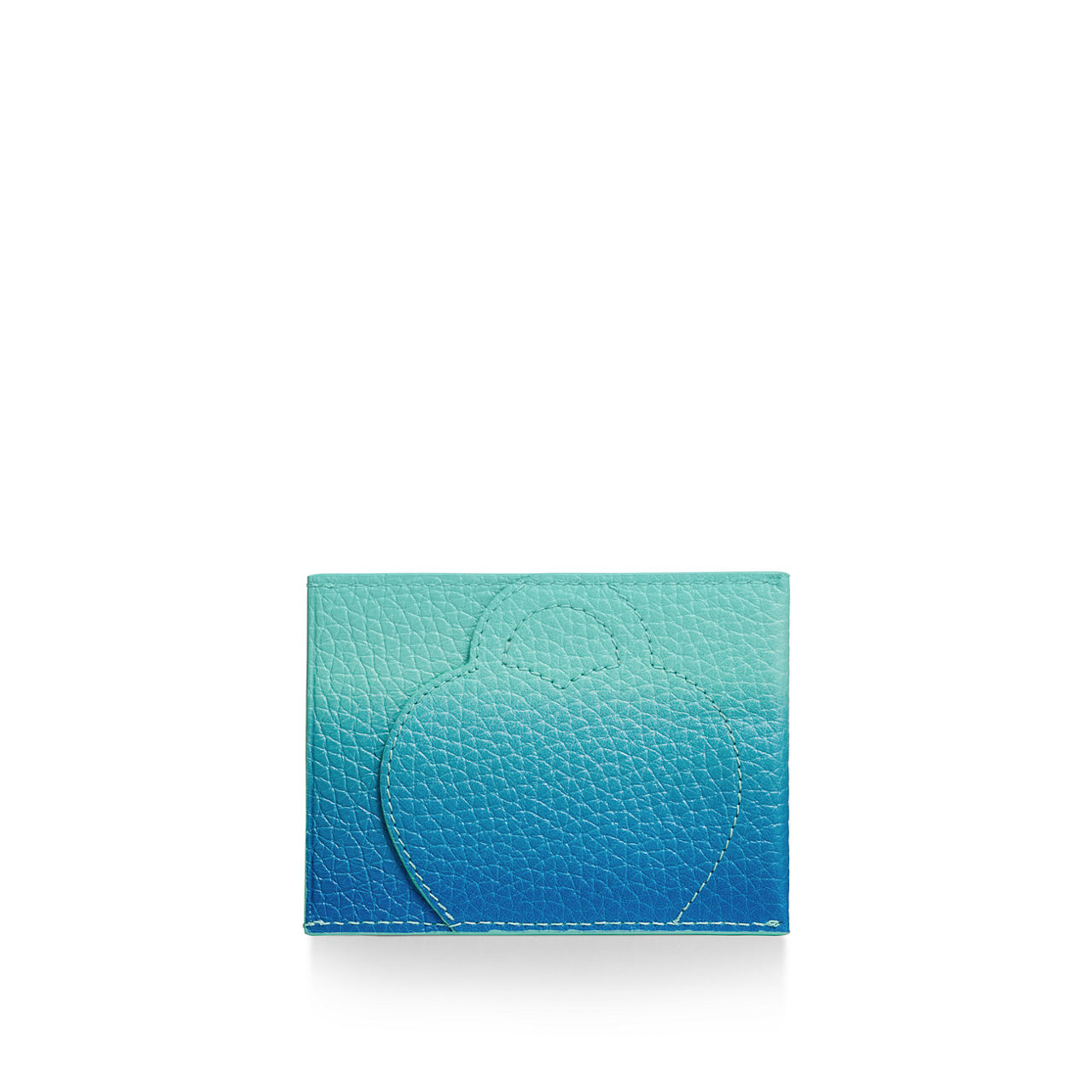 Return to Tiffany™:Card Case in Infinity Blue Leather image number 3