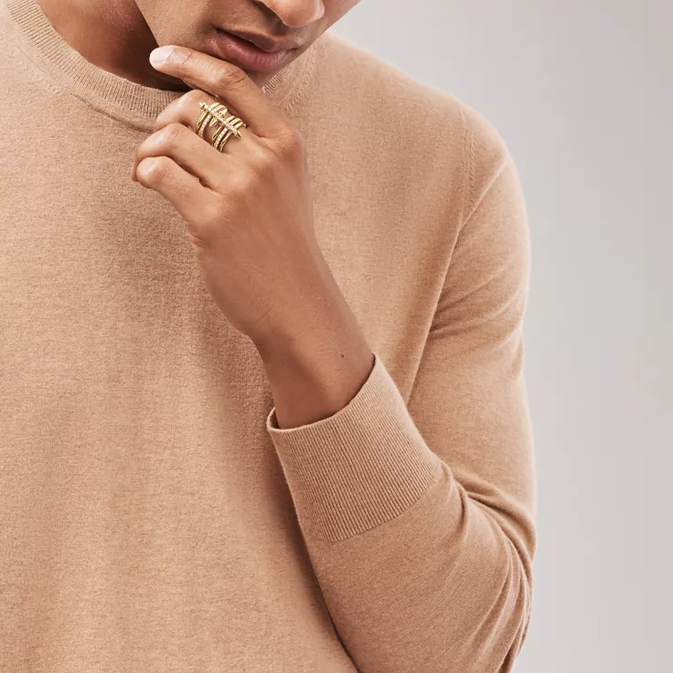 Tiffany Titan by Pharrell Williams:Five-row Ring in Gold with Diamonds, 4