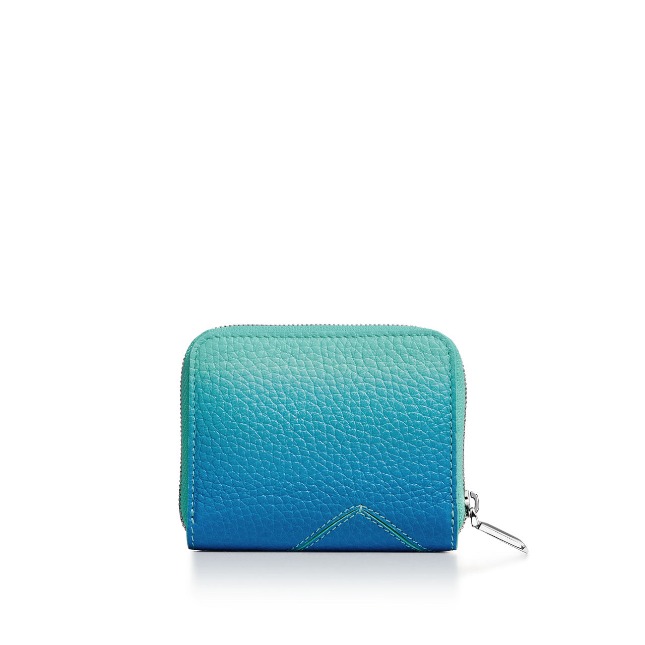 Return to Tiffany™:Small Zip Wallet in Infinity Blue Leather image number 3