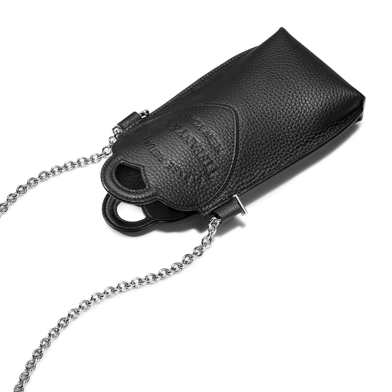 Return to Tiffany™:Crossbody Phone Case in Black Leather image number 3