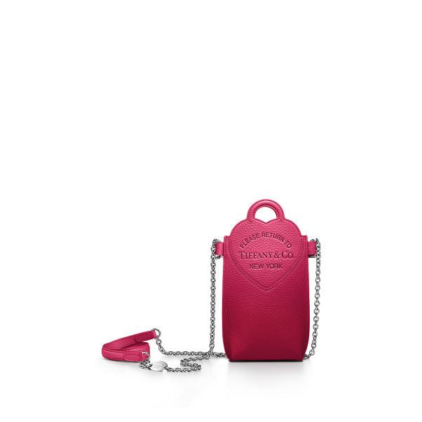 Return to Tiffany™:Crossbody Phone Case in Infinity Ruby Leather