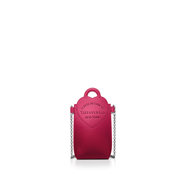 Return to Tiffany™:Crossbody Phone Case in Infinity Ruby Leather