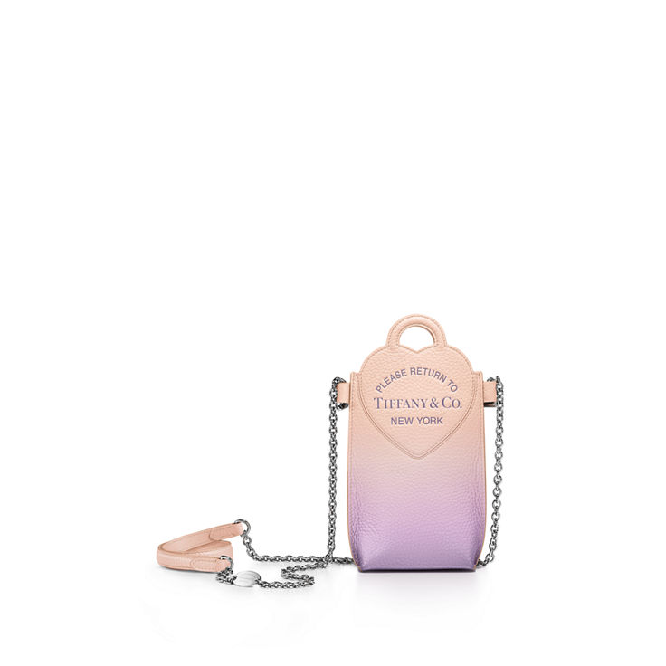 Return to Tiffany™:Crossbody Phone Case in Infinity Morganite Leather image number 1