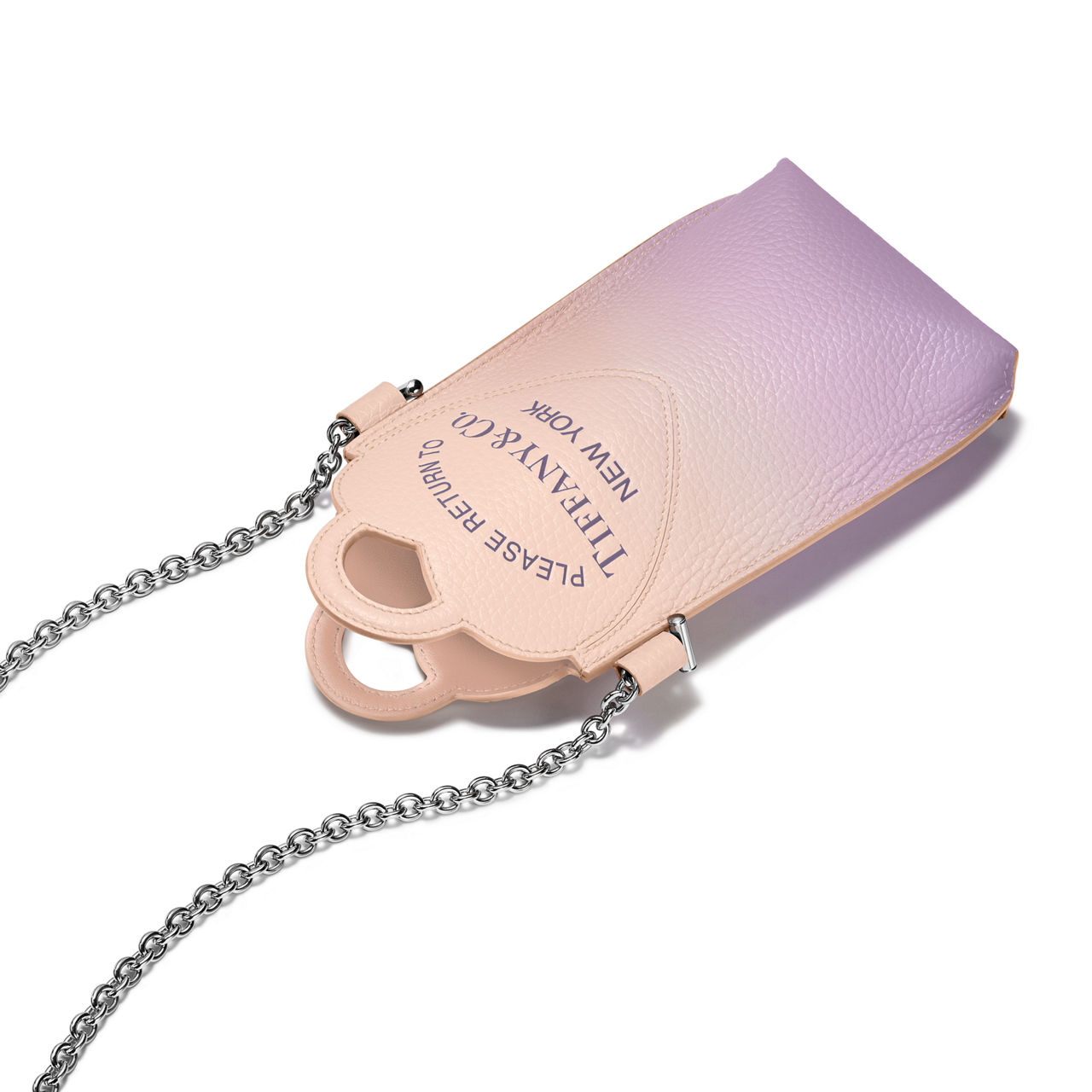 Return to Tiffany™:Crossbody Phone Case in Infinity Morganite Leather image number 3