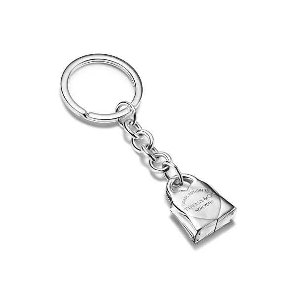 Llavero de bolso de plata de ley