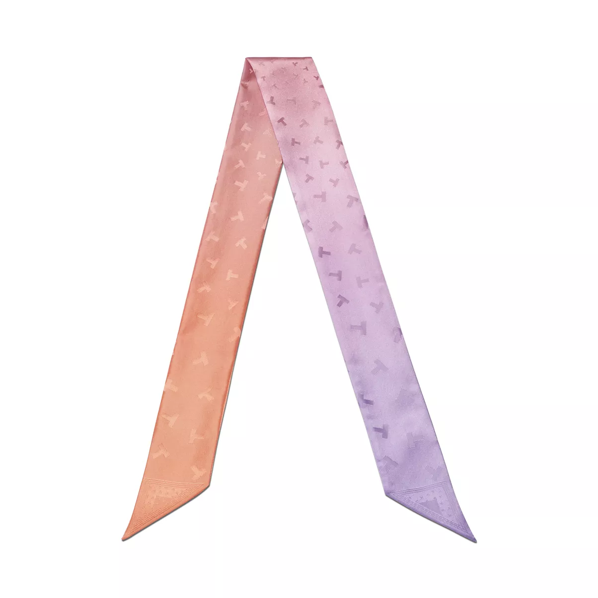 Dancing T Stole in Infinity Emerald Silk