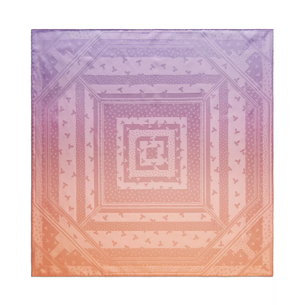 Dancing T Square Scarf in Infinity Morganite Silk