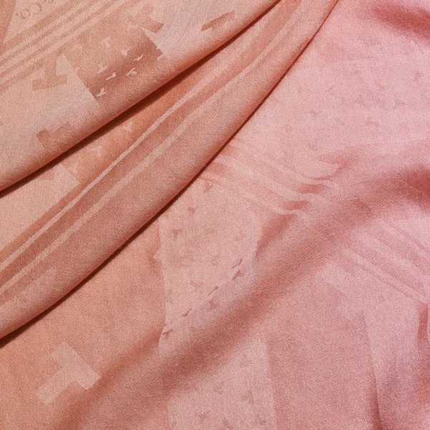 Dancing T Stole in Infinity Morganite Silk