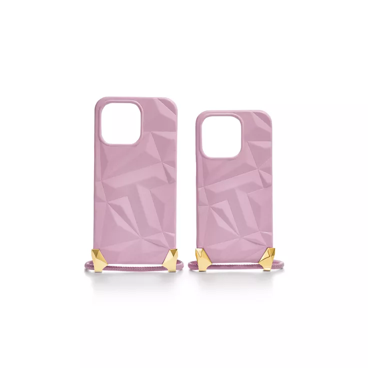 Tiffany Facets:Phone Case in Pink Leather, 2