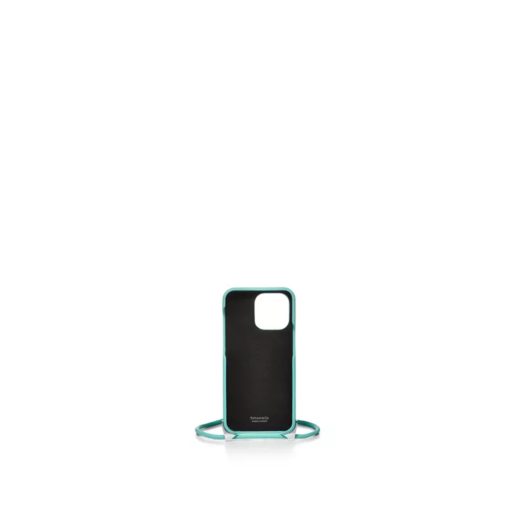 Tiffany Facets:Phone Case in Tiffany Blue® Leather, 1