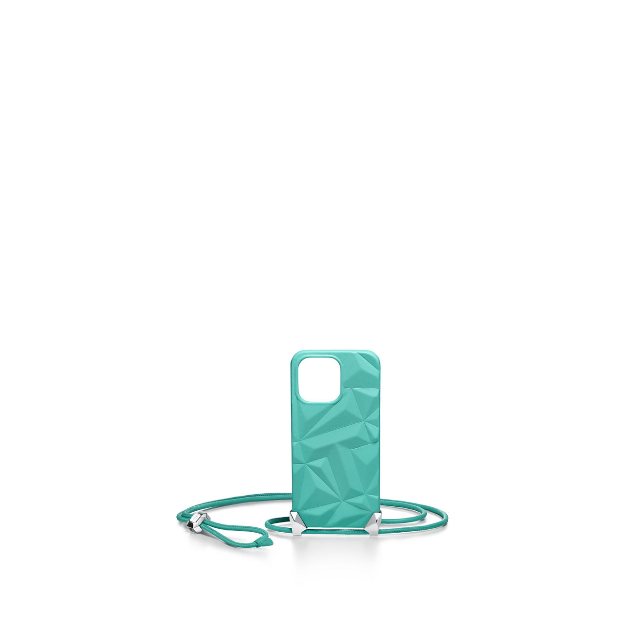 Tiffany Facets:Phone Case in Tiffany Blue® Leather image number 0