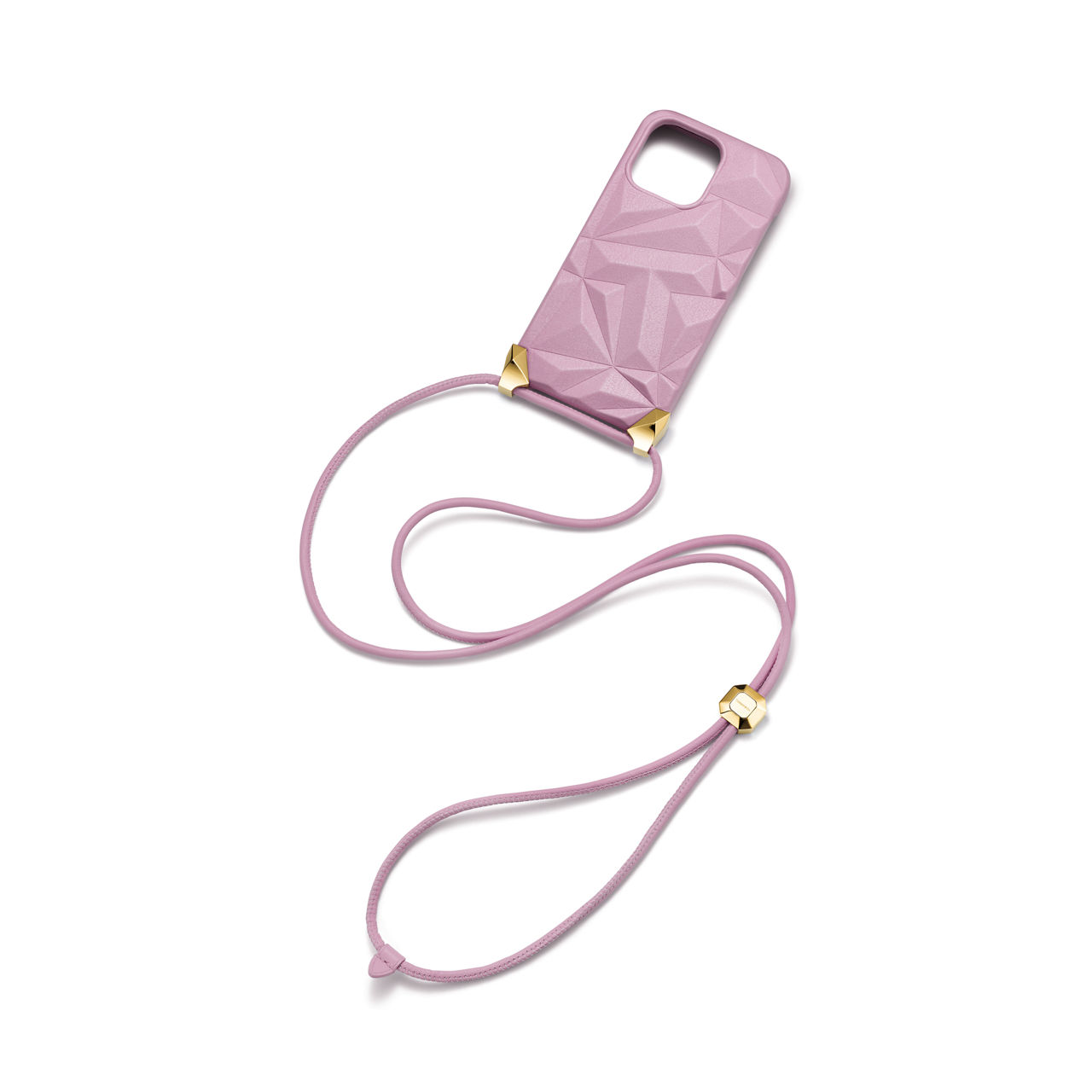 Telefonhülle aus rosafarbenem Leder