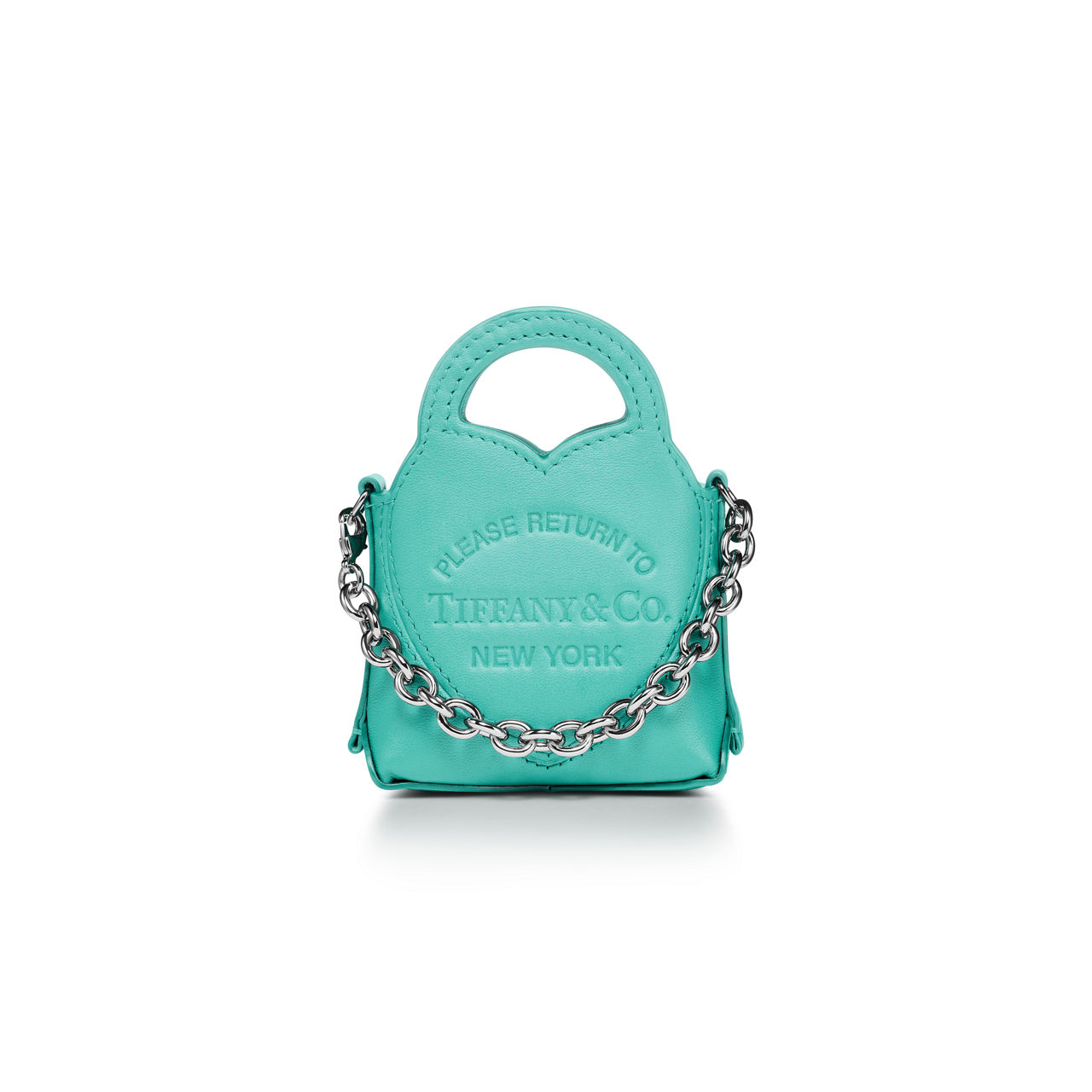 Return to Tiffany™:Nano Tasche Set aus mehrfarbigem Leder mit Schlüsselanhänger Bildnummer 3