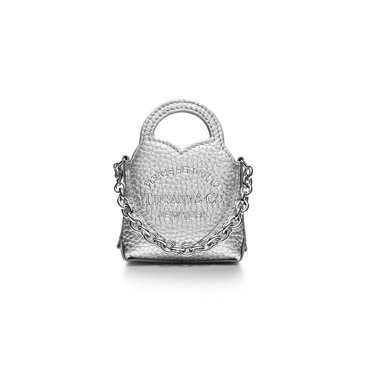 Return to Tiffany™:Nano Tasche Set aus mehrfarbigem Leder mit Schlüsselanhänger Bildnummer 4