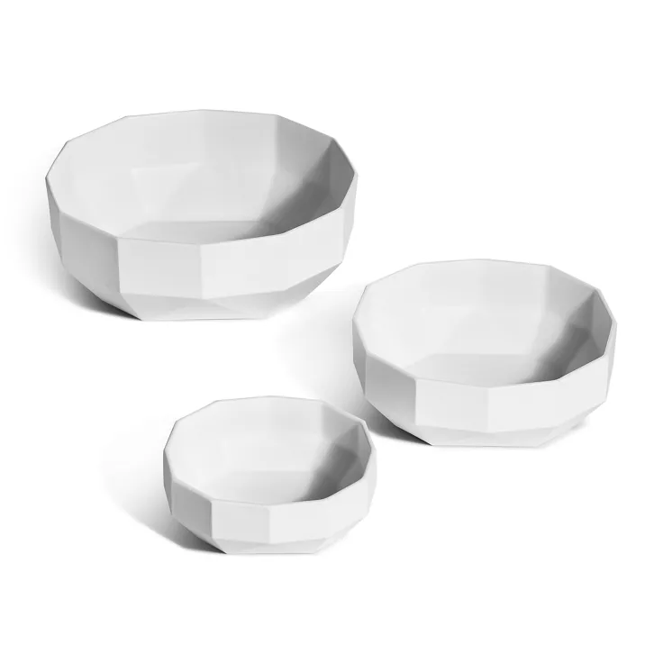 Tiffany Facets:Large Bowl in Bone China, 2