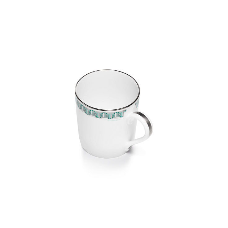 Tiffany T True:Mug Tiffany Blue with a Hand-painted Platinum Rim image number 1