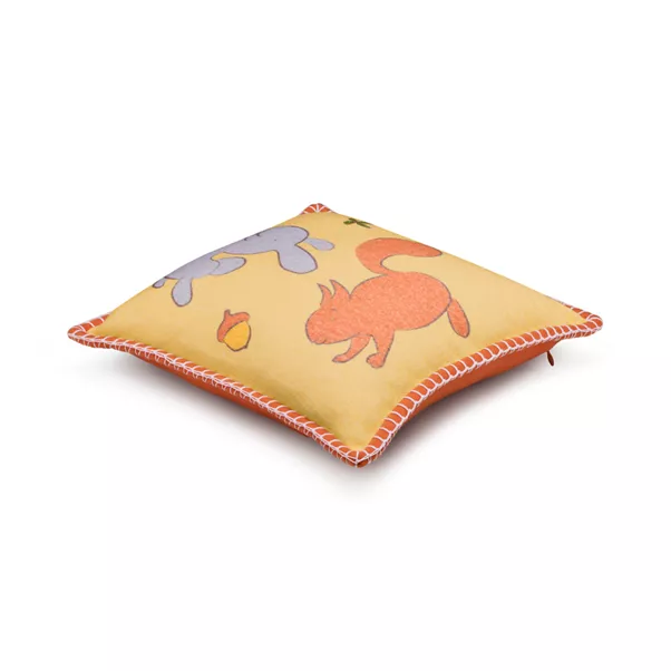Land Cushion in a Wool and Silk Blend