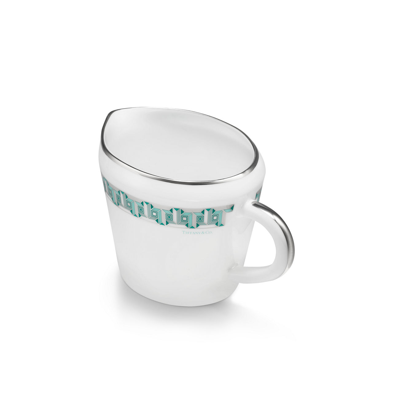 Milchkännchen in Tiffany Blue® mit handgemaltem Platinrand