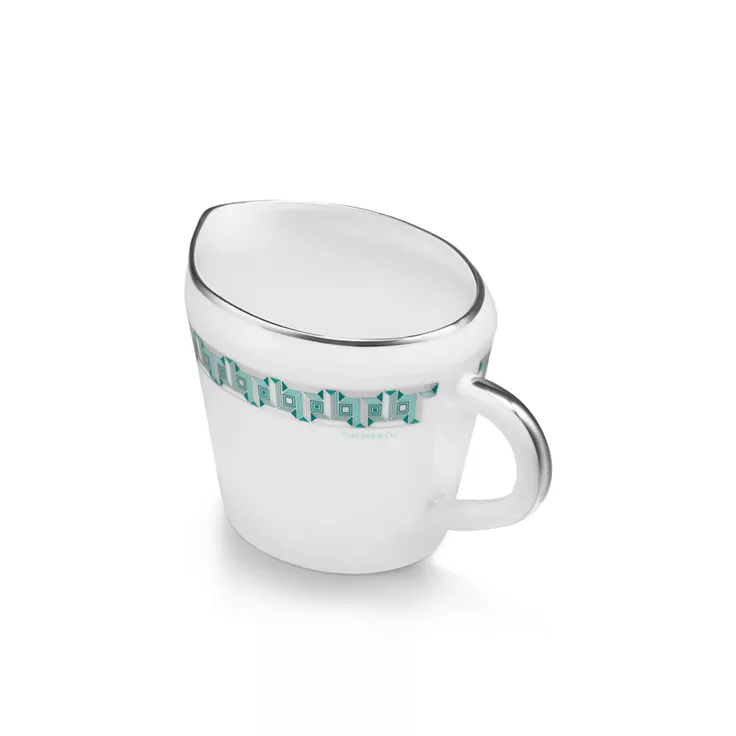 Tiffany T True:Creamer Tiffany Blue with a Hand-painted Platinum Rim, 1