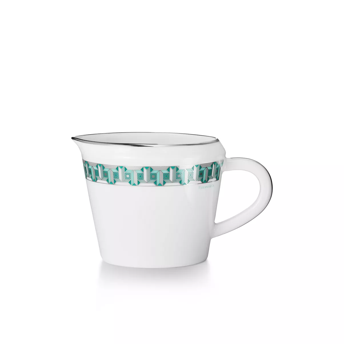 Milchk&auml;nnchen in Tiffany Blue&reg; mit handgemaltem Platinrand