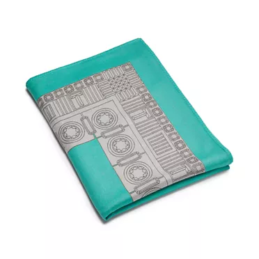Tiffany Facets:Blanket in Tiffany Blue® and CarnelianWool, 2
