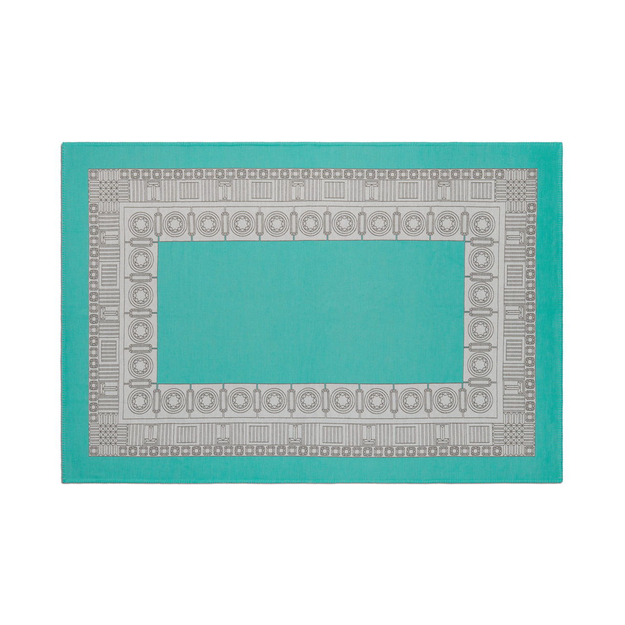 Tiffany Facets:Blanket in Tiffany Blue® and CarnelianWool image number 0