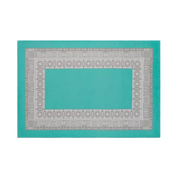 Blanket in Tiffany Blue® and CarnelianWool