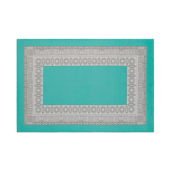 Tiffany Facets:Blanket in Tiffany Blue® and CarnelianWool