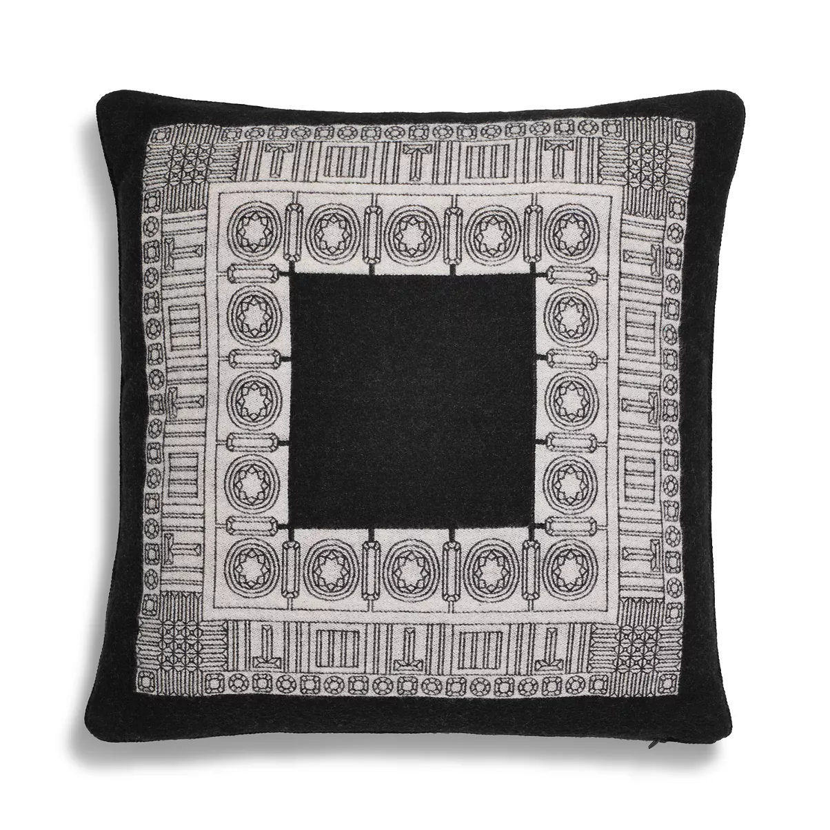 Cushion in Onyx and Sapphire Wool