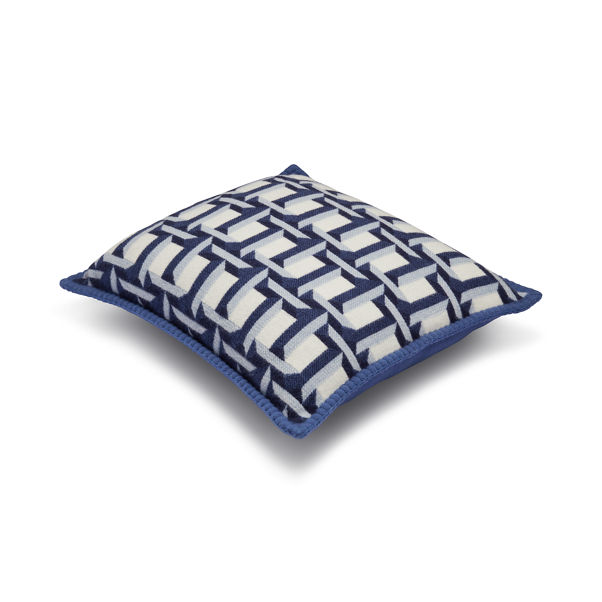 Tiffany T:True Cushion in Tanzanite-coloured Wool and Cashmere