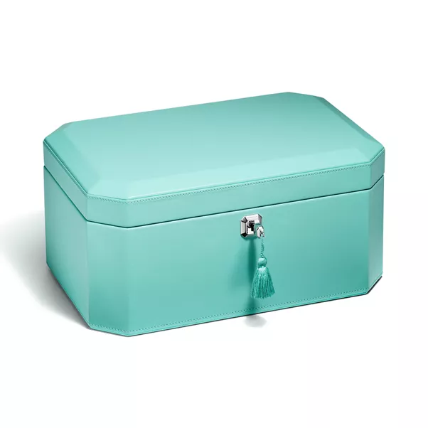 Extra Large Jewelry Box in Tiffany Blue® Leather