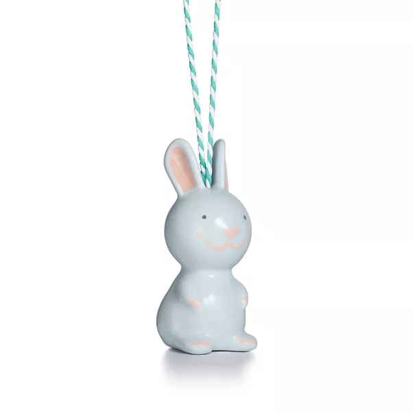 Bunny Ornament in Multicolored Earthenware