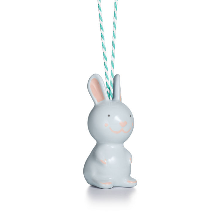 Tiny Tiffany:Rabbit Ornament in Multicoloured Earthenware image number 1