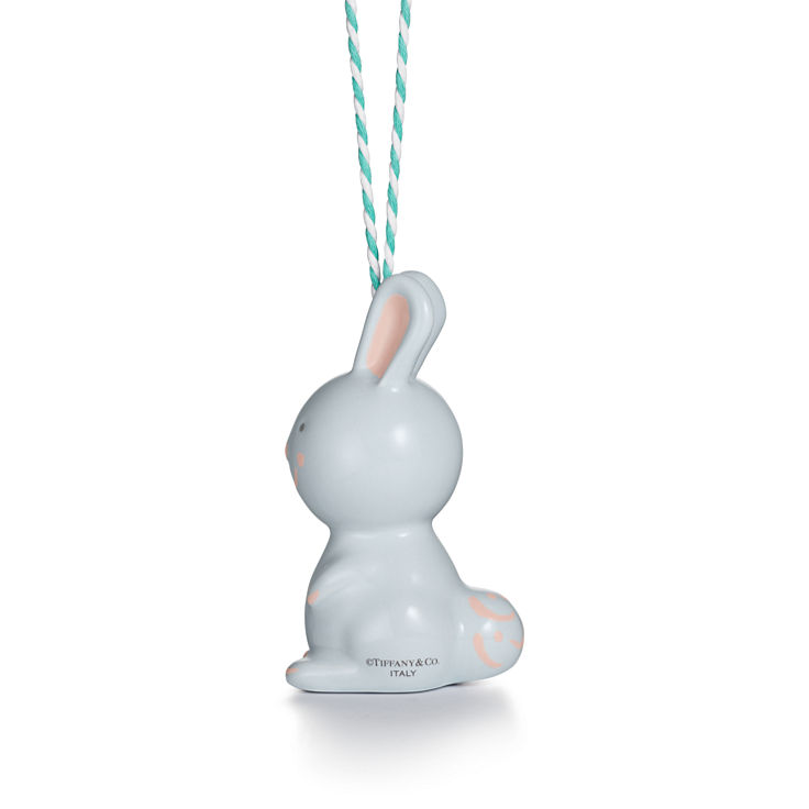 Tiny Tiffany:Rabbit Ornament in Multicoloured Earthenware image number 2