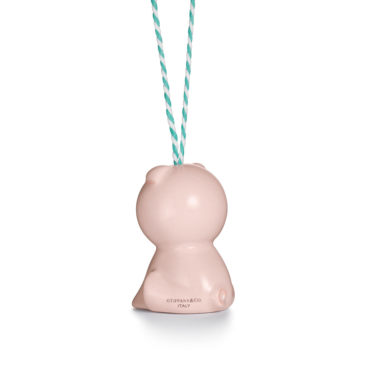 Pig Ornament in Multicoloured Earthenware