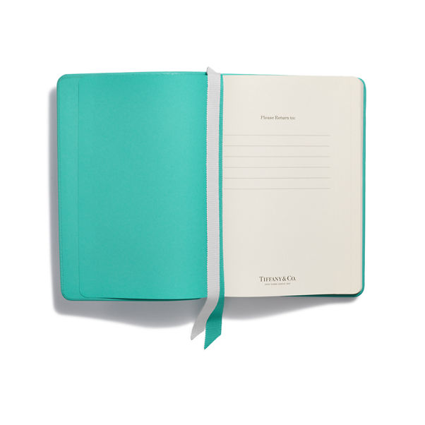 Personal Essentials:Notizbuch aus Leder in Tiffany Blue®