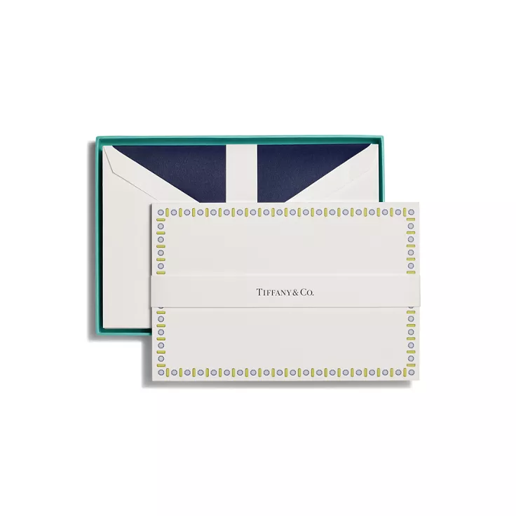 Tiffany Facets:Notecards Set of 12, in Jade-coloured Paper, 1