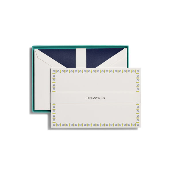 Tiffany Facets:Notecards Set of 12, in Jade-coloured Paper