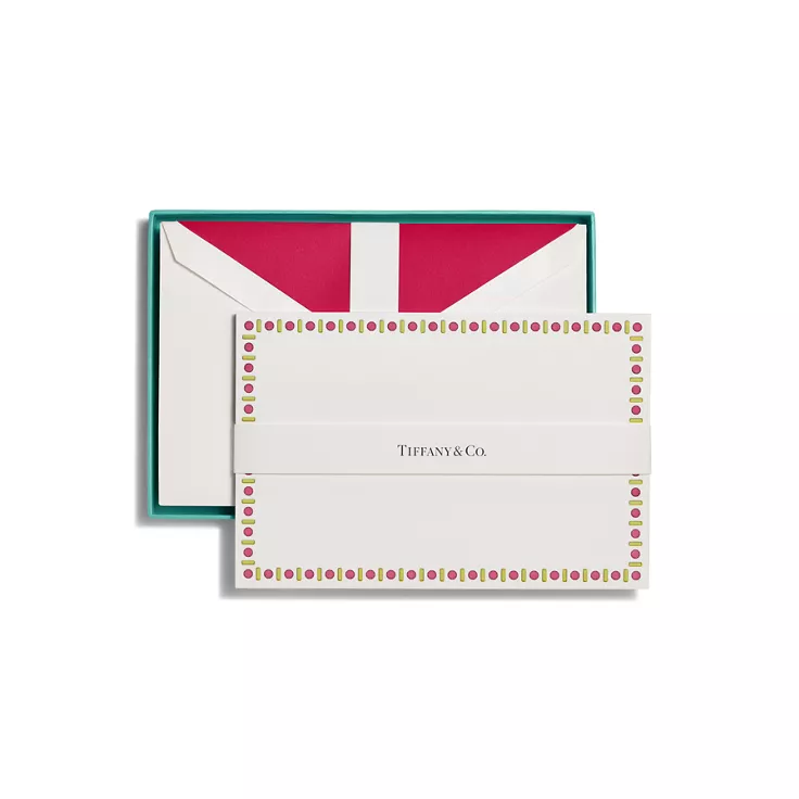 Tiffany Facets:Notecards Set of 12, in Cerise, 1