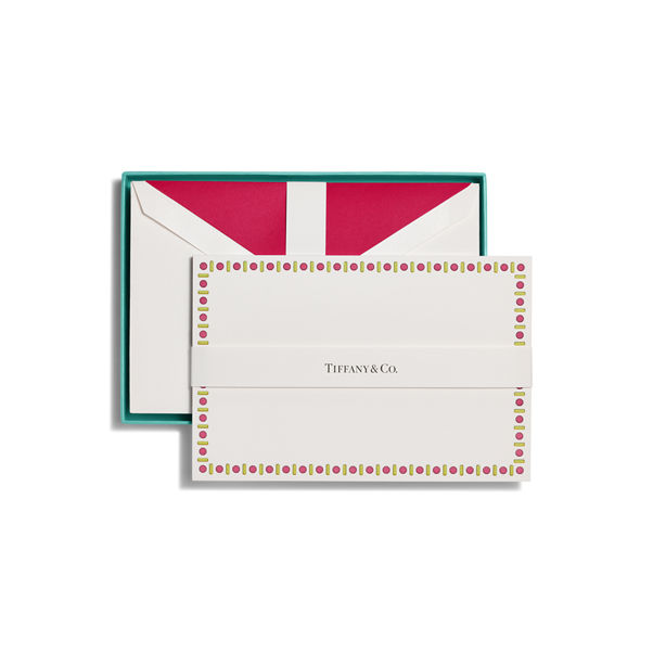 Tiffany Facets:Notecards Set of 12, in Cerise