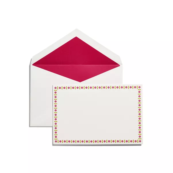 Notecards Set of 12, in Cerise