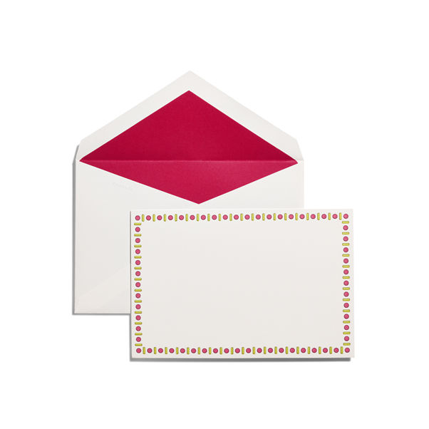 Tiffany Facets:Notecards Set of 12, in Cerise