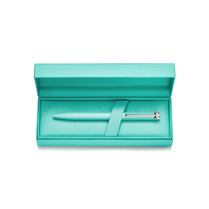 Tiffany T:Kugelschreiber aus Messing mit Lackierung in Tiffany Blue® Bildnummer 1