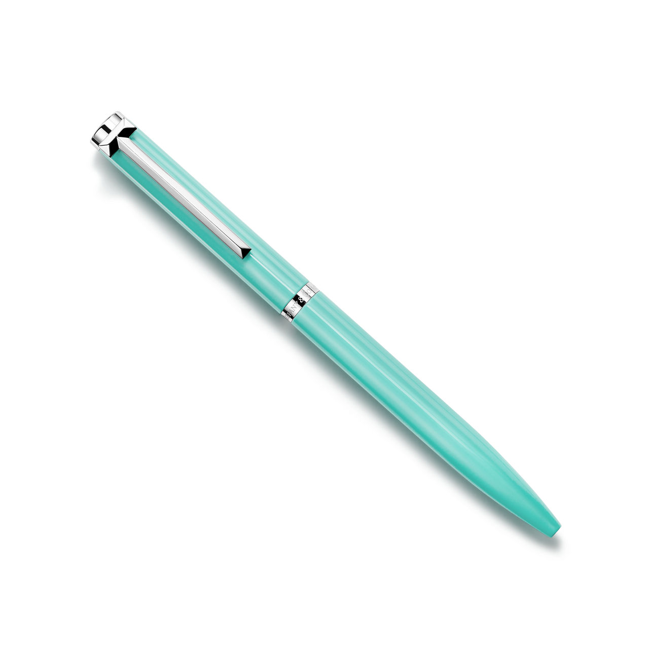 Tiffany T:Kugelschreiber aus Messing mit Lackierung in Tiffany Blue® Bildnummer 0