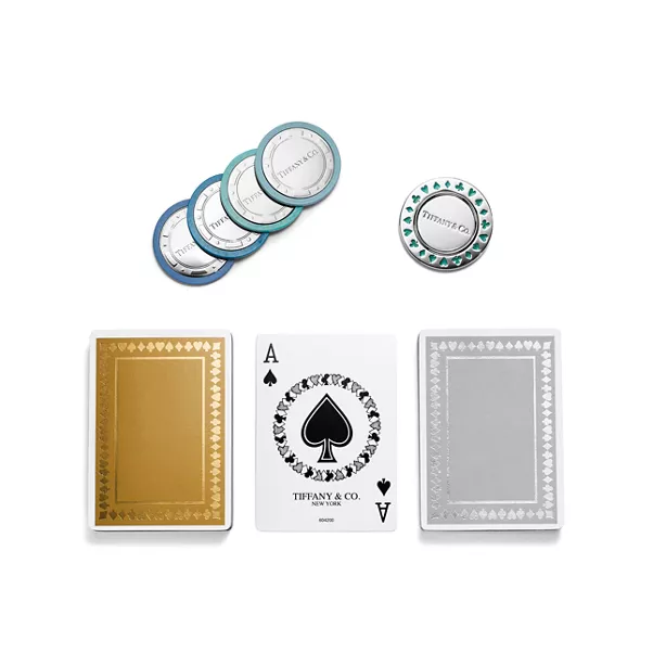 Poker Set in Tiffany Blue® Leather