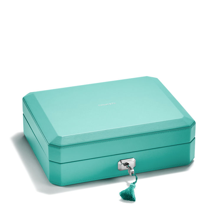 Tiffany Facets:Poker-Set aus Leder in Tiffany Blue® Bildnummer 2