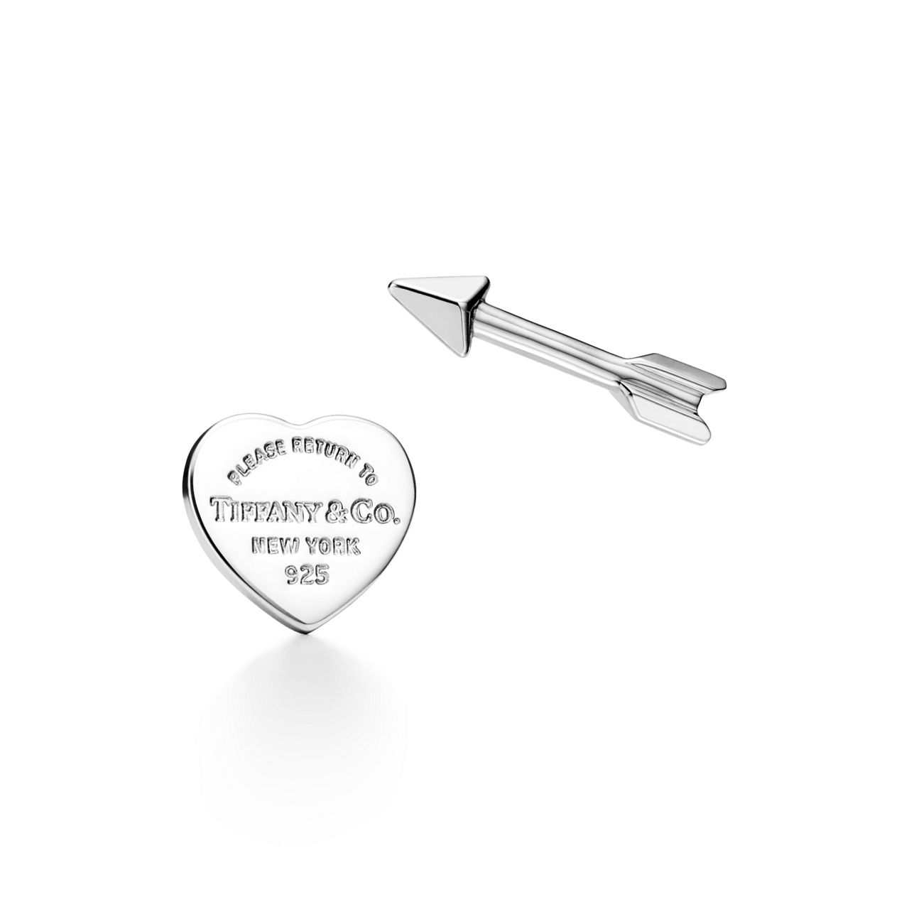 Lovestruck Heart Tag & Arrow Earrings in Sterling Silver